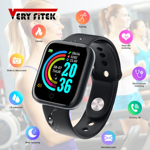 D20 Pro Smart Watch Y68 Bluetooth Fitness Tracker Sports Watch Heart Rate Monitor Blood Pressure Smart Bracelet for Android IOS