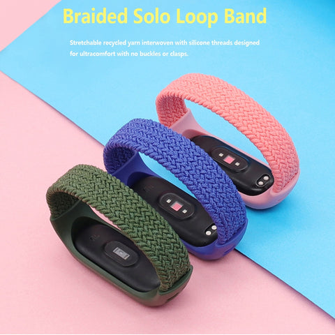 Bracelet for Mi band 5 Strap Nylon Braided Solo Loop pulseira bracelet Miband4 Miband5 Wristband for xiaomi Mi band 4 3 6 strap