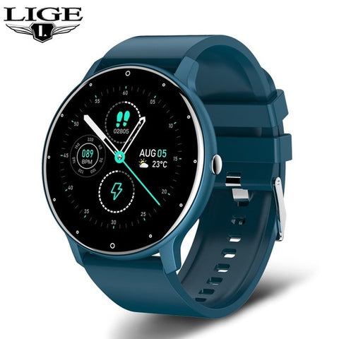 LIGE 2021 Fashion Smart Watch Men Fitness Bracelet Heart Rate Blood Pressure Monitoring Sports Tracker Smartwatch Gift for Women