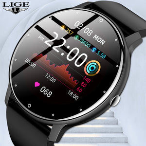 LIGE 2021 Fashion Smart Watch Men Fitness Bracelet Heart Rate Blood Pressure Monitoring Sports Tracker Smartwatch Gift for Women