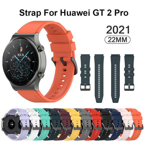 22mm Official Silicone Band For Huawei Watch Gt 2 Pro Sport Original Watchband For Huawei Gt2 Pro Wristband Replacement Bracelet