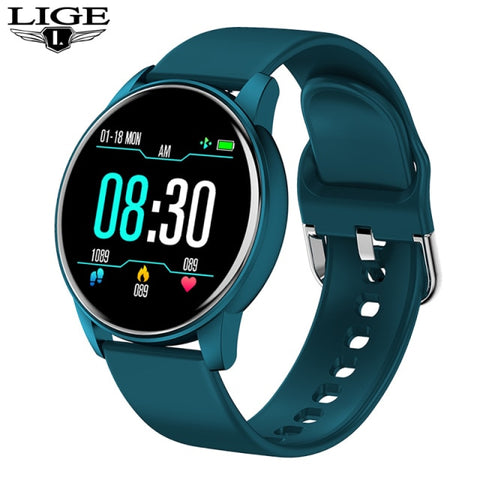 LIGE 2021 Fashion Smart Watch Men Fitness Bracelet Heart Rate Blood Pressure Monitoring Sports Tracker Smartwatch Gift for Women