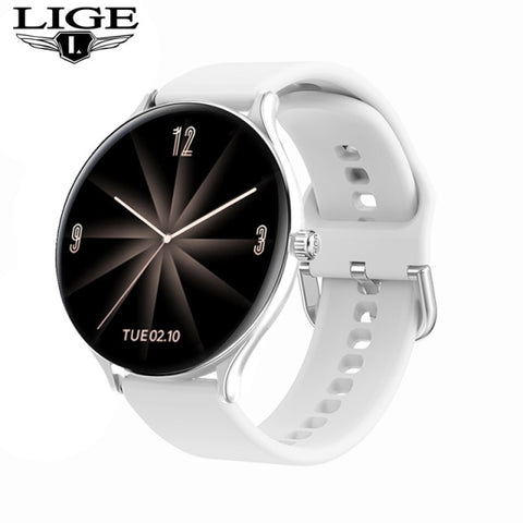 2021 New Full circle touch screen Women smart watch Luxury steel Watch Band Fashion smartwatch Sport Activity tracker For Xiaomi