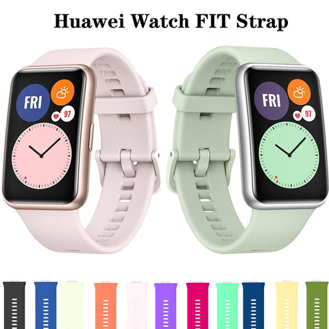 Silicone Band For Huawei Watch FIT Strap Smartwatch Accessories Replacement Wrist bracelet correa huawei watch fit 2021 Strap