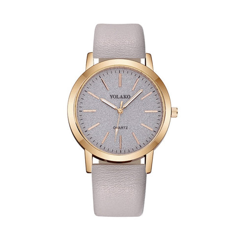 Women Fashion Watches New YOLAKO Women's Simplicity Casual Quartz Leather Band Watch Analog Wrist Watch Gift  Montre Femme