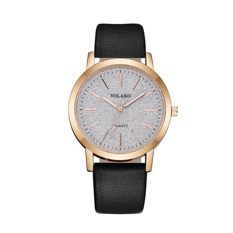 Women Fashion Watches New YOLAKO Women's Simplicity Casual Quartz Leather Band Watch Analog Wrist Watch Gift  Montre Femme