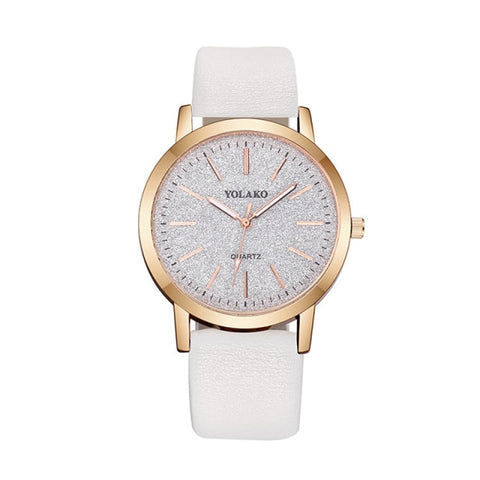 Women Fashion Watches New YOLAKO Women's Simplicity Casual Quartz Leather Band Watch Analog Wrist Watch Gift  Montre Femme