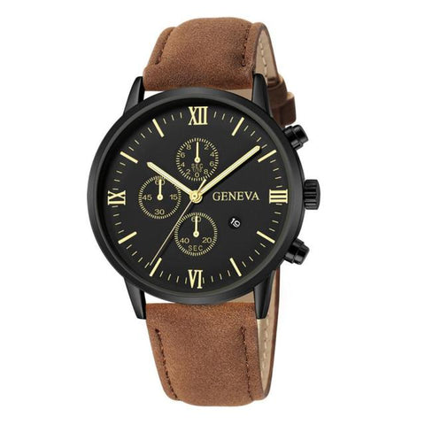 2021 Relogio Masculino Watches Men Fashion Sport Stainless Steel Case Leather Strap Watch Quartz Business Wristwatch Reloj Hombr