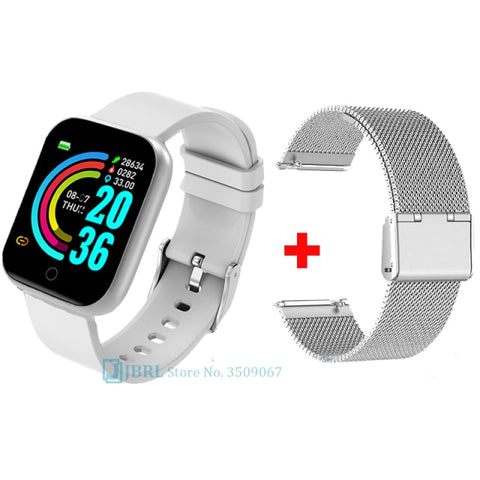 2021 Ladies Sport Bracelet Smart Watch Women Smartwatch Men Smartband Android IOS Waterproof Fitness Tracker Smart Clock Mens