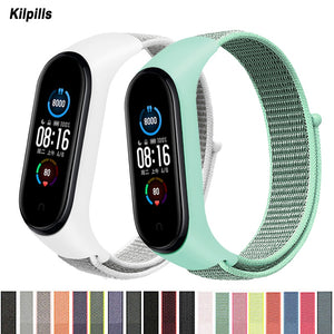 Nylon Strap for mi band 5 Bracelet Sport loop watch Belt pulsera correa Miband strap Wristband for xiaomi Mi band 6 4 3 Bracelet