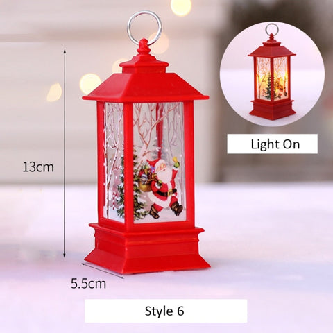 Santa Claus Snowman Lantern Light Merry Christmas Decor For Home Christmas Tree Ornament Xmas Gifts Navidad 2021 New Year 2022