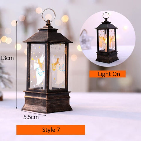 Santa Claus Snowman Lantern Light Merry Christmas Decor For Home Christmas Tree Ornament Xmas Gifts Navidad 2021 New Year 2022