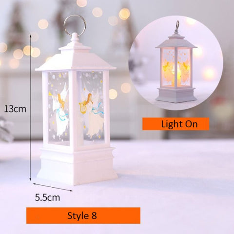 Santa Claus Snowman Lantern Light Merry Christmas Decor For Home Christmas Tree Ornament Xmas Gifts Navidad 2021 New Year 2022