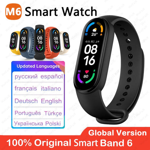 2021 Global Version M6 Band Smart Watch Men Women Smartwatch Fitness Sport Bracelet For Apple Huawei Xiaomi Mi Smartband Watches