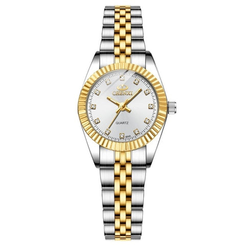 CHENXI Women Golden & Silver Classic Quartz Watch Female Elegant Clock Luxury Gift Watches Ladies Waterproof Wristwatch