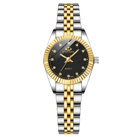 CHENXI Women Golden & Silver Classic Quartz Watch Female Elegant Clock Luxury Gift Watches Ladies Waterproof Wristwatch