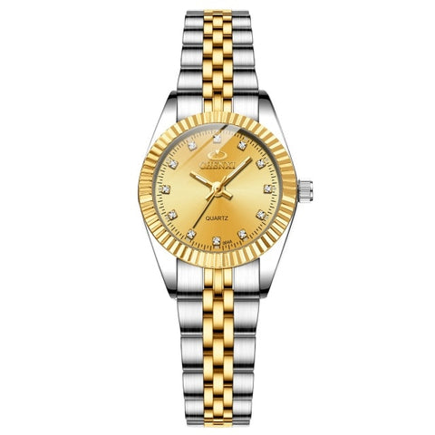 CHENXI Women Golden & Silver Classic Quartz Watch Female Elegant Clock Luxury Gift Watches Ladies Waterproof Wristwatch