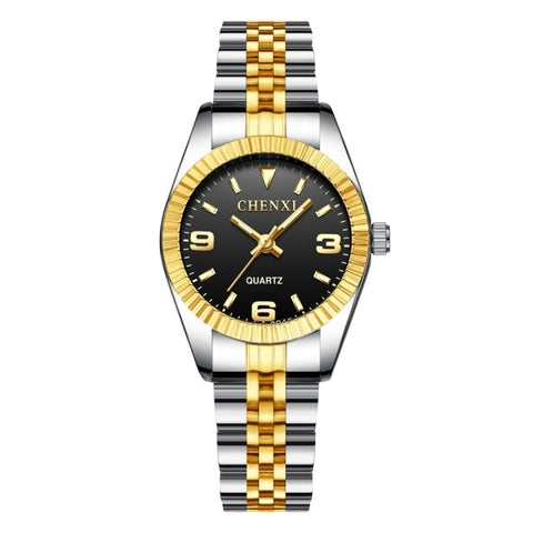 CHENXI Women Golden & Silver Classic Quartz Watch Female Elegant Clock Luxury Gift Watches Ladies Waterproof Wristwatch