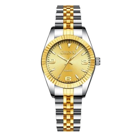 CHENXI Women Golden & Silver Classic Quartz Watch Female Elegant Clock Luxury Gift Watches Ladies Waterproof Wristwatch