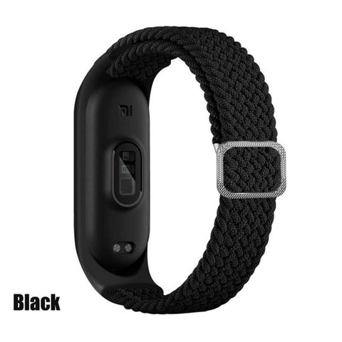 Bracelet for Mi band 6 Strap Elastic adjustable Nylon Braided Miband4 miband 5 correa Wristband for xiaomi Mi band 4 3 5 6 strap