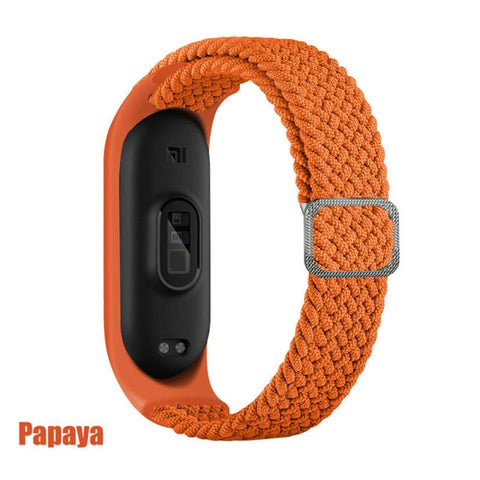 Bracelet for Mi band 6 Strap Elastic adjustable Nylon Braided Miband4 miband 5 correa Wristband for xiaomi Mi band 4 3 5 6 strap