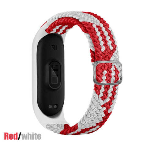 Bracelet for Mi band 6 Strap Elastic adjustable Nylon Braided Miband4 miband 5 correa Wristband for xiaomi Mi band 4 3 5 6 strap