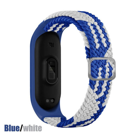 Bracelet for Mi band 6 Strap Elastic adjustable Nylon Braided Miband4 miband 5 correa Wristband for xiaomi Mi band 4 3 5 6 strap