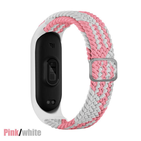 Bracelet for Mi band 6 Strap Elastic adjustable Nylon Braided Miband4 miband 5 correa Wristband for xiaomi Mi band 4 3 5 6 strap