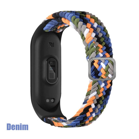 Bracelet for Mi band 6 Strap Elastic adjustable Nylon Braided Miband4 miband 5 correa Wristband for xiaomi Mi band 4 3 5 6 strap