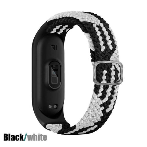 Bracelet for Mi band 6 Strap Elastic adjustable Nylon Braided Miband4 miband 5 correa Wristband for xiaomi Mi band 4 3 5 6 strap