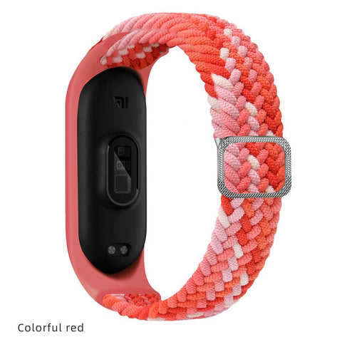 Bracelet for Mi band 6 Strap Elastic adjustable Nylon Braided Miband4 miband 5 correa Wristband for xiaomi Mi band 4 3 5 6 strap