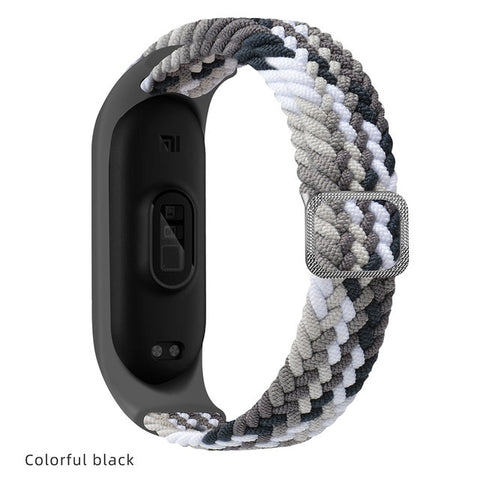 Bracelet for Mi band 6 Strap Elastic adjustable Nylon Braided Miband4 miband 5 correa Wristband for xiaomi Mi band 4 3 5 6 strap