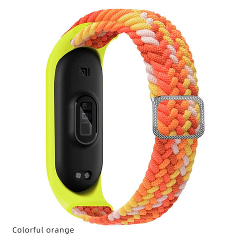 Bracelet for Mi band 6 Strap Elastic adjustable Nylon Braided Miband4 miband 5 correa Wristband for xiaomi Mi band 4 3 5 6 strap