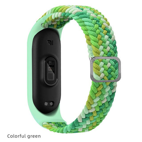 Bracelet for Mi band 6 Strap Elastic adjustable Nylon Braided Miband4 miband 5 correa Wristband for xiaomi Mi band 4 3 5 6 strap