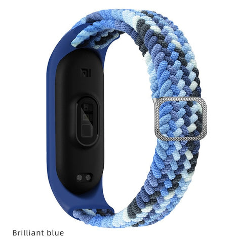 Bracelet for Mi band 6 Strap Elastic adjustable Nylon Braided Miband4 miband 5 correa Wristband for xiaomi Mi band 4 3 5 6 strap