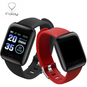 Foloy men's watch 116plus Large Screen Blood Pressure Sleep IP67 digital smartwatch female watches