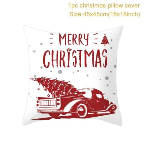 45cm Christmas Cushion Cover Navidad Merry Christmas Decorations For Home 2021 Xmas Noel Cristmas Ornaments New Year Gifts 2022