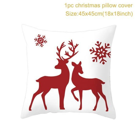 45cm Christmas Cushion Cover Navidad Merry Christmas Decorations For Home 2021 Xmas Noel Cristmas Ornaments New Year Gifts 2022