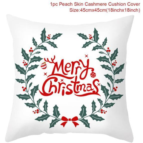 45cm Christmas Cushion Cover Navidad Merry Christmas Decorations For Home 2021 Xmas Noel Cristmas Ornaments New Year Gifts 2022