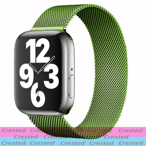 Strap For Apple watch band 44mm 40mm 38mm 42mm metal Magnetic Loop correa Accessories bracelet iWatch serie 4 3 SE 6 7 45mm 41mm