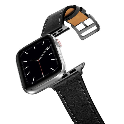 Business Real Leather Loop Bracelet Belt Band for Apple Watch SE 7654 42MM 38MM 44MM 40MM Strap on Smart iWatch 3 Watchband 45mm