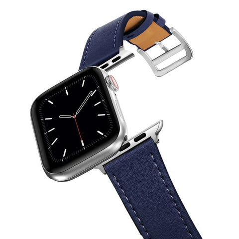 Business Real Leather Loop Bracelet Belt Band for Apple Watch SE 7654 42MM 38MM 44MM 40MM Strap on Smart iWatch 3 Watchband 45mm