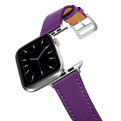 Business Real Leather Loop Bracelet Belt Band for Apple Watch SE 7654 42MM 38MM 44MM 40MM Strap on Smart iWatch 3 Watchband 45mm