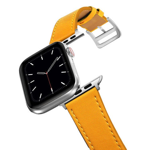 Business Real Leather Loop Bracelet Belt Band for Apple Watch SE 7654 42MM 38MM 44MM 40MM Strap on Smart iWatch 3 Watchband 45mm