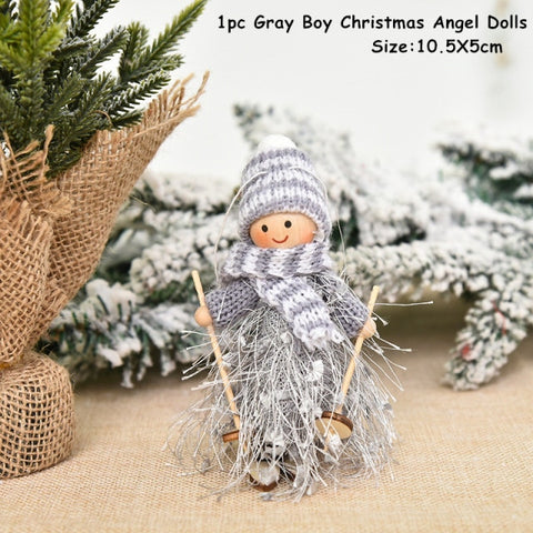 New Year 2022 Gifts Cute Angel Ski Dolls Navidad Hanging Pendant Christmas Home Decor Xmas Tree Ornaments Noel Natal Decoration