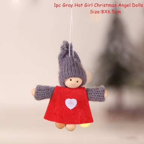 New Year 2022 Gifts Cute Angel Ski Dolls Navidad Hanging Pendant Christmas Home Decor Xmas Tree Ornaments Noel Natal Decoration