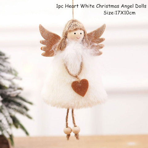 New Year 2022 Gifts Cute Angel Ski Dolls Navidad Hanging Pendant Christmas Home Decor Xmas Tree Ornaments Noel Natal Decoration