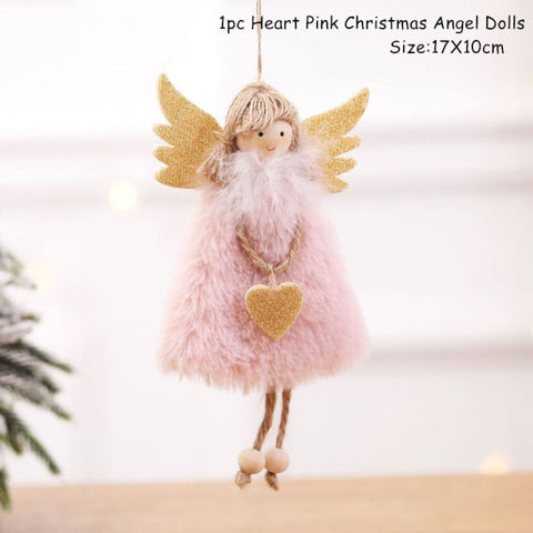 New Year 2022 Gifts Cute Angel Ski Dolls Navidad Hanging Pendant Christmas Home Decor Xmas Tree Ornaments Noel Natal Decoration