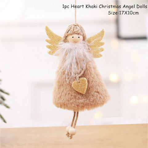 New Year 2022 Gifts Cute Angel Ski Dolls Navidad Hanging Pendant Christmas Home Decor Xmas Tree Ornaments Noel Natal Decoration