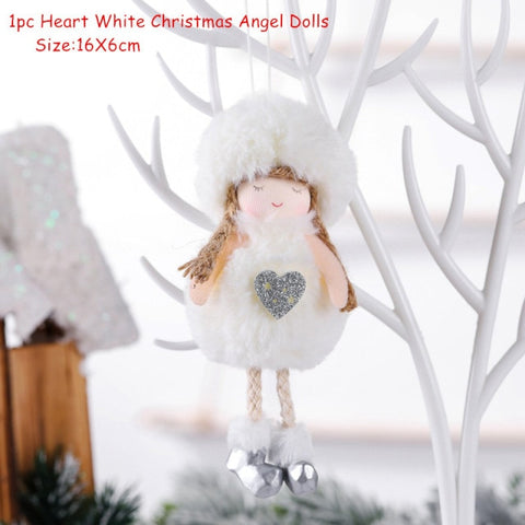 New Year 2022 Gifts Cute Angel Ski Dolls Navidad Hanging Pendant Christmas Home Decor Xmas Tree Ornaments Noel Natal Decoration